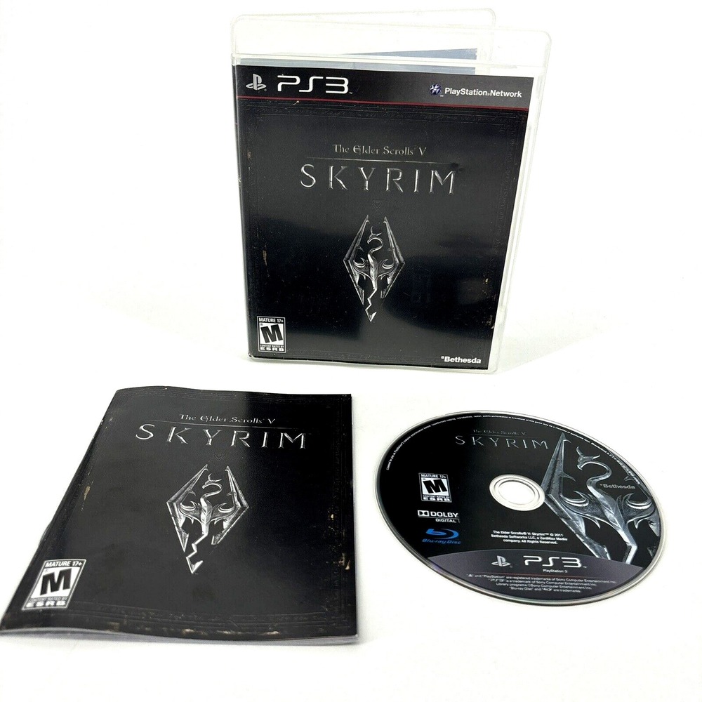 The Elder Scrolls V: Skyrim PS3 Game, Manual & Case Sony PlayStation 3 2011‎